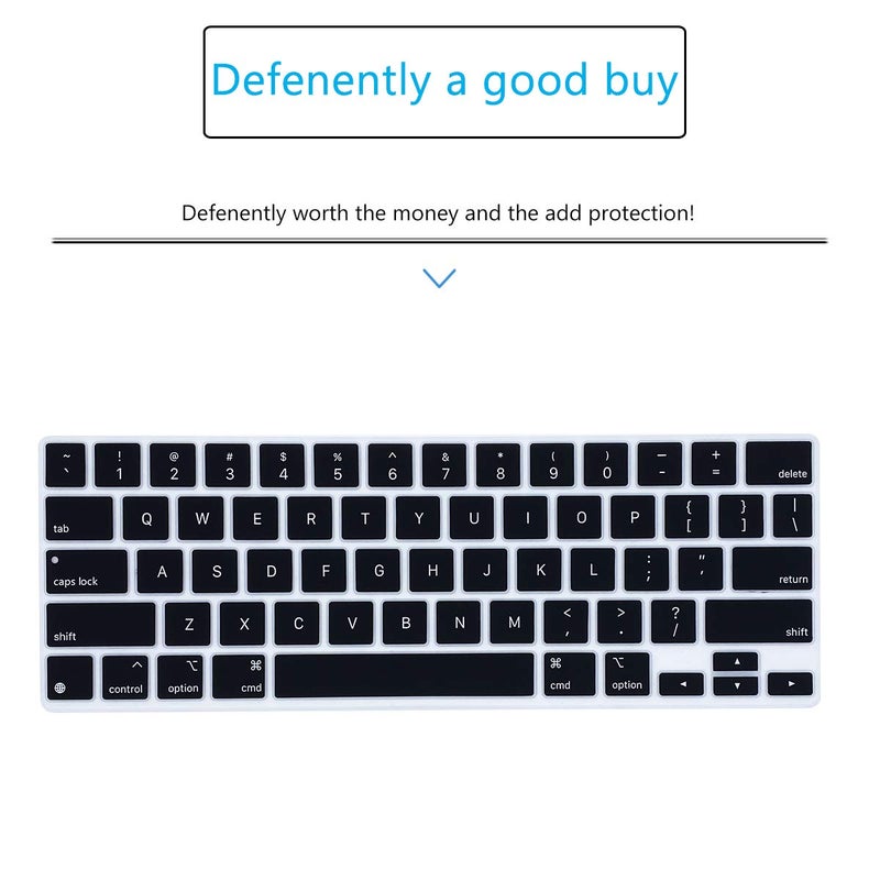 MUBUY-GOL Keyboard Cover Skin Compatible with Apple Magic Keyboard for Apple iPad Air 13-inch (M2 2024) & M2 iPad Pro 12.9 inch 2022 2021 2020 Release with Magic Keyboard(6th 5th 4th Gen) -Black - Image 4